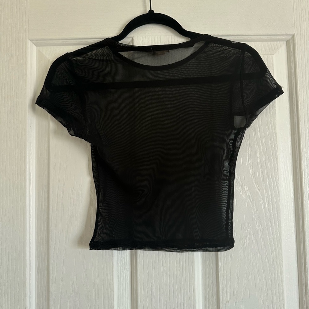 Garage Black Mesh Top - Picture 2 of 2